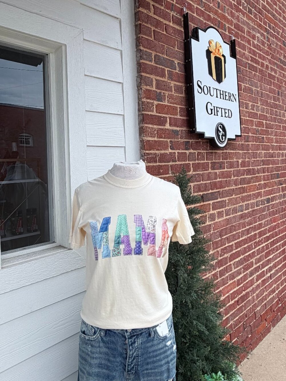 Jesus Faux Patchwork Graphic Comfort Colors Tee